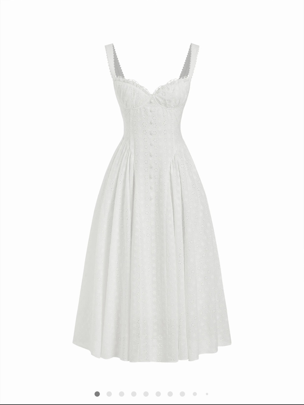 Cider White Eyelet Maxi Dress